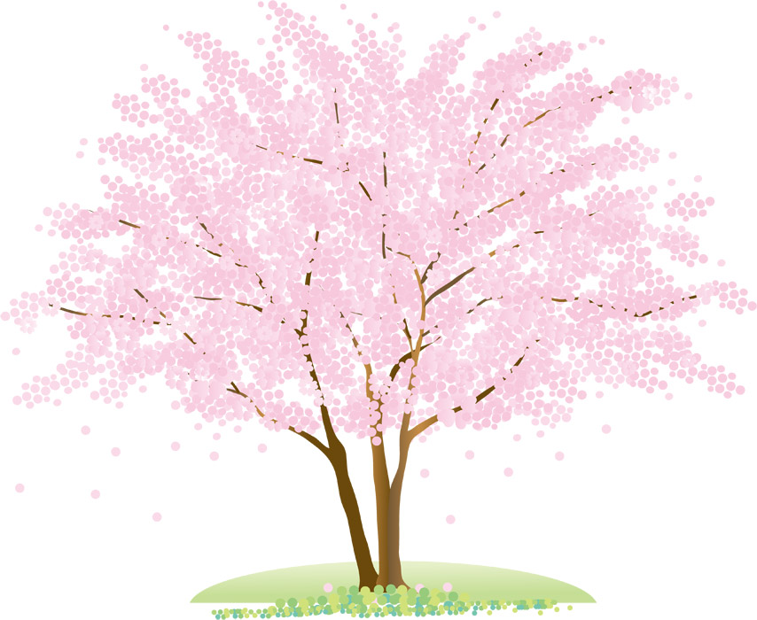 無料でダウンロード 桜の木 イラスト リアル 家のイラスト